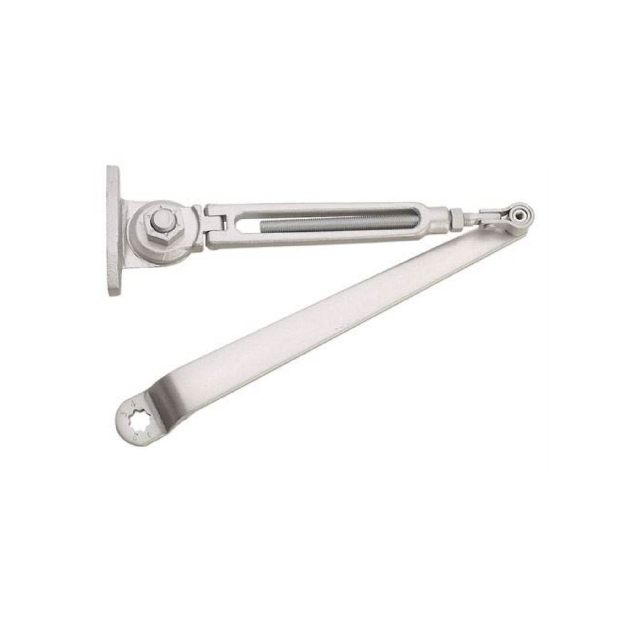 Global Door Controls, Hold Open Arm and Bracket in Aluminum, #HOA-1245-AL